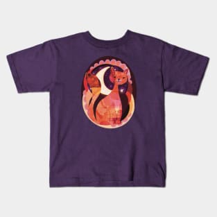 Moonlight Cat Kids T-Shirt